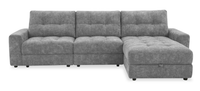 Scott Living Elevate Modular 3-Piece Right-Facing Chenille Fabric Power Reclining Sectional – Grey