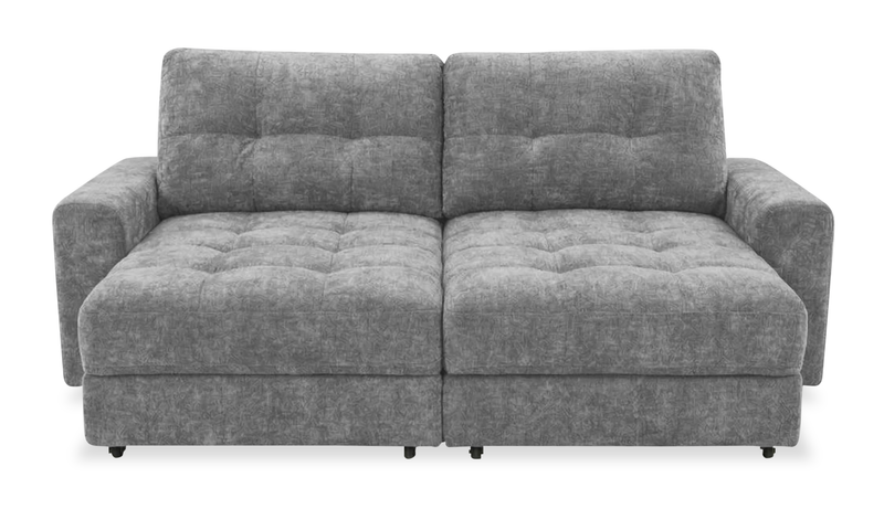 Scott Living Elevate Modular 82\" Chenille Fabric Loveseat with Power Sliding - Grey