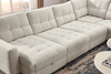 Scott Living Elevate Modular 7-Piece Left-Facing Chenille Fabric Power Reclining and Sliding Sectional - Beige | Sofa sectionnel modulaire à coulissement et inclinaison électriques de gauche Elevate de Scott Living 7 pièces en tissu de chenille - beige