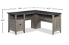 Ellery 58.74" L-Shaped Office Desk with Cable Management – Mystic Oak | Bureau en forme de L Ellery de 58,74 po avec système de gestion des câbles - chêne mystique