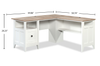 Ellery 58.74" L-Shaped Office Desk with Cable Management – Soft White | Bureau en forme de L Ellery de 58,74 po avec système de gestion des câbles - blanc doux
