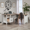Ellery 58.74" L-Shaped Office Desk with Cable Management – Soft White | Bureau en forme de L Ellery de 58,74 po avec système de gestion des câbles - blanc doux