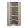 Elven 29.25” Corner Bookcase with 5 Open Shelves – Chalked Chestnut | Bibliothèque en coin Elven de 29,25 po avec 5 tablettes ouvertes - marron blanchi