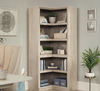 Elven 29.25” Corner Bookcase with 5 Open Shelves – Chalked Chestnut | Bibliothèque en coin Elven de 29,25 po avec 5 tablettes ouvertes - marron blanchi