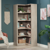 Elven 29.25” Corner Bookcase with 5 Open Shelves – Chalked Chestnut | Bibliothèque en coin Elven de 29,25 po avec 5 tablettes ouvertes - marron blanchi