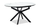 Evita Dining Table with Extension Sintered Stone Top, 41-54"W Round, Metal - Grey/Black