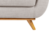 Kort & Co. Freeman 2-Piece Left-Facing Sectional with Wood Legs – Dove White | Sofa sectionnel gauche Freeman de Kort & Co. 2 pièces de po en tissu d’apparence lin avec pattes en bois - blanc colombe
