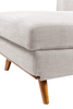 Kort & Co. Freeman 2-Piece Left-Facing Sectional with Wood Legs – Dove White | Sofa sectionnel gauche Freeman de Kort & Co. 2 pièces de po en tissu d’apparence lin avec pattes en bois - blanc colombe
