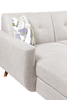 Kort & Co. Freeman 2-Piece Left-Facing Sectional with Wood Legs – Dove White | Sofa sectionnel gauche Freeman de Kort & Co. 2 pièces de po en tissu d’apparence lin avec pattes en bois - blanc colombe
