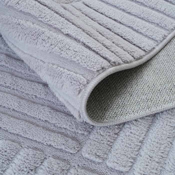 Geo Grey Washable Area Rug - 5’ x 7’ 