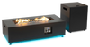 Glow Fire Pit Table, 42\"W, 50,000 BTU, Propane, Built-in LED Lighting, Metal