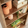 Halston 29.29” 5-Shelf Bookcase with Adjustable Shelves – Grand Walnut  | Bibliothèque Halston de 29,29 po à 5 tablettes avec tablettes réglables - noyer majestueux
