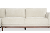 Horizon 2-Piece Left-Facing Fabric Sectional with Wood Base and Legs - Stone | Sofa sectionnel de gauche Horizon 2 pièces en tissu avec base et pattes en bois - pierre