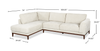 Horizon 2-Piece Left-Facing Fabric Sectional with Wood Base and Legs - Stone | Sofa sectionnel de gauche Horizon 2 pièces en tissu avec base et pattes en bois - pierre