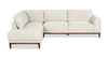 Horizon 2-Piece Left-Facing Fabric Sectional with Wood Base and Legs - Stone | Sofa sectionnel de gauche Horizon 2 pièces en tissu avec base et pattes en bois - pierre