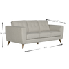 Iverly 84” Linen-Look Fabric Sofa with Removable Back Cushions – Sand | Sofa Iverly de 84 po en tissu d’apparence lin avec coussins de dossier amovibles - sable | IVERTPSF