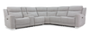 Kacey 6-Piece Chenille Fabric Power Reclining Sectional with USB Port - Grey | Sofa sectionnel à inclinaison électrique Kacey 6 pièces de po en tissu de chenille avec port USB - gris
