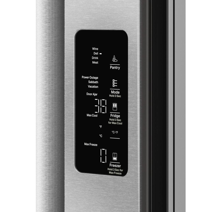 KitchenAid 35.6\" 23.1 Cu. Ft. Counter-Depth French Door Refrigerator – Stainless Steel - KRFC536SPS