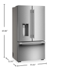 KitchenAid 35.6" 23.1 Cu. Ft. Counter-Depth French Door Refrigerator – Stainless Steel - KRFC536SPS | Réfrigérateur KitchenAid de 23,1 pi³ et de 35,6 po à profondeur de comptoir à portes françaises - acier inoxydable - KRFC536SPS