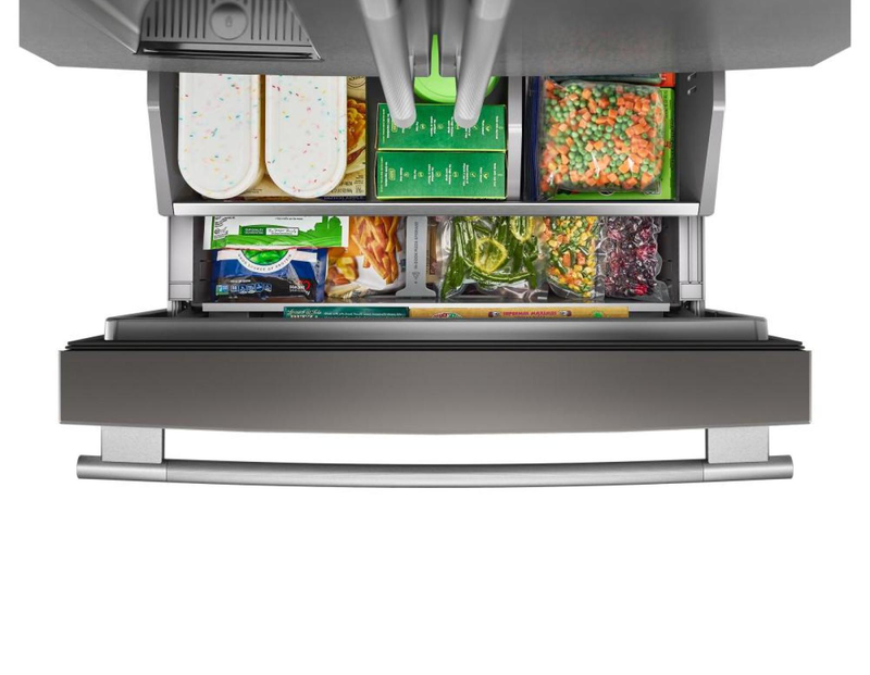 KitchenAid 35.6\" 23.1 Cu. Ft. Counter-Depth French Door Refrigerator – Stainless Steel - KRFC536SPS