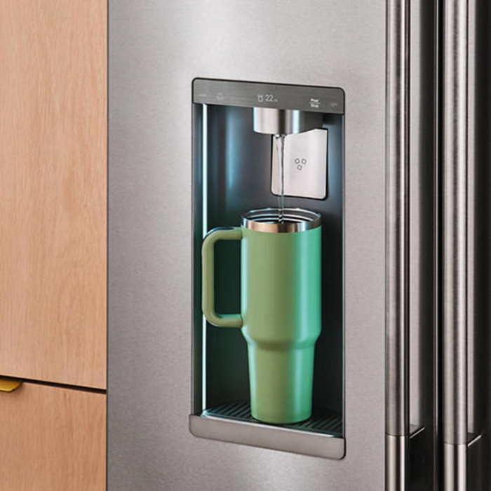 KitchenAid 35.6\" 23.1 Cu. Ft. Counter-Depth French Door Refrigerator – Stainless Steel - KRFC536SPS