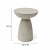 Lake 18.9" Modern End Table - Cream | Table de bout moderne Lake de 18,9 po - crème