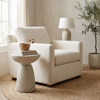 Lake 18.9" Modern End Table - Cream | Table de bout moderne Lake de 18,9 po - crème