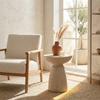 Lake 18.9" Modern End Table - Cream | Table de bout moderne Lake de 18,9 po - crème