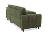Laval 2-Piece Right-Facing Fabric Sleeper Sectional with Storage Chaise - Green | Sofa-lit sectionnel de droite Laval 2 pièces en tissu avec fauteuil long de rangement - vert
