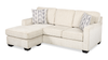 Made in Canada Lennox Chenille Fabric Reversible Sectional with Reversible Cushions - Taupe