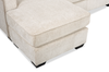 Made in Canada Lennox Chenille Fabric Reversible Sectional with Reversible Cushions - Taupe | Sofa sectionnel réversible Lennox fabriqué au Canada en tissu de chenille avec coussins réversibles - taupe