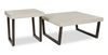 Lisette 40” Contemporary 2-Pack Coffee + End Table with Cement Look Top - Grey | Ensemble de 2 tables contemporaines Lisette de 40 po, table à café et table de bout, avec dessus d’apparence ciment - gris