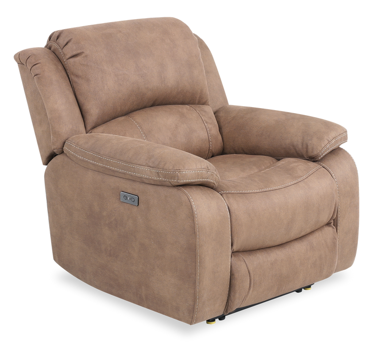 Marcel 39” Fabric Power Reclining Chair with USB Port – Warm Brown