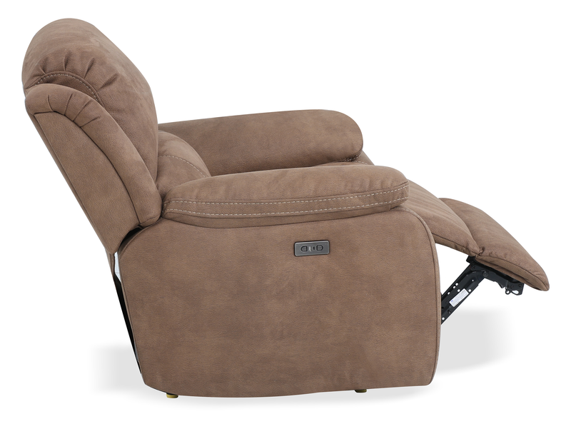 Marcel 39” Fabric Power Reclining Chair with USB Port – Warm Brown