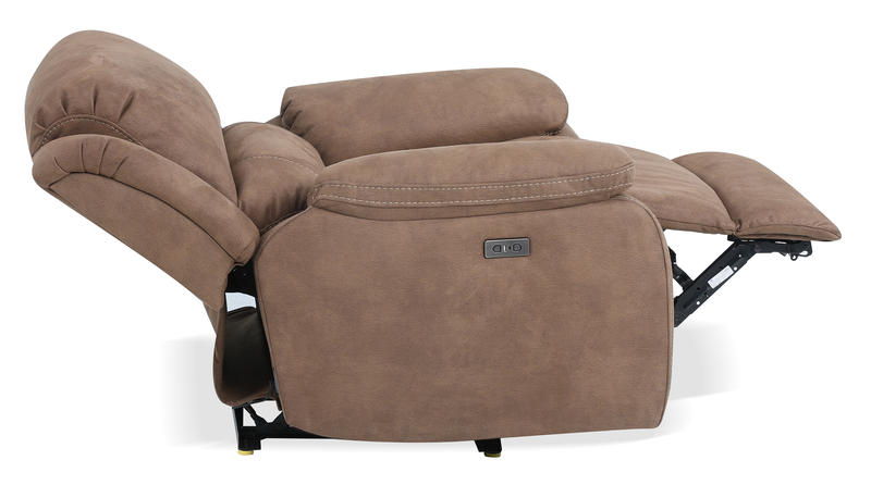 Marcel 39” Fabric Power Reclining Chair with USB Port – Warm Brown