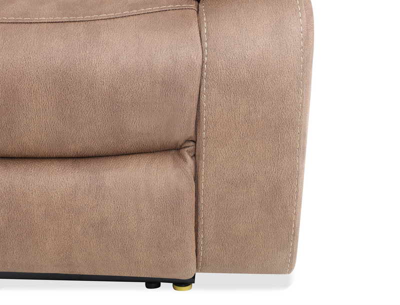 Marcel 39” Fabric Power Reclining Chair with USB Port – Warm Brown