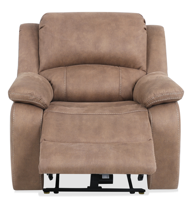 Marcel 39” Fabric Power Reclining Chair with USB Port – Warm Brown