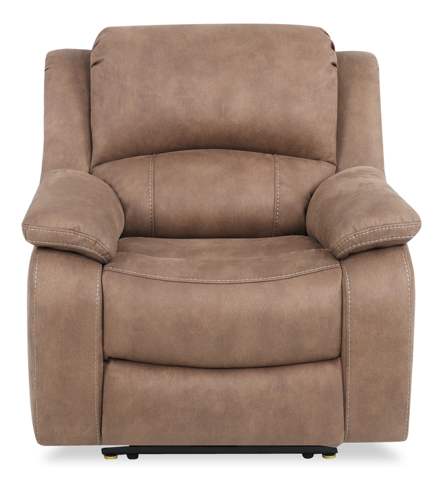 Marcel 39” Fabric Power Reclining Chair with USB Port – Warm Brown