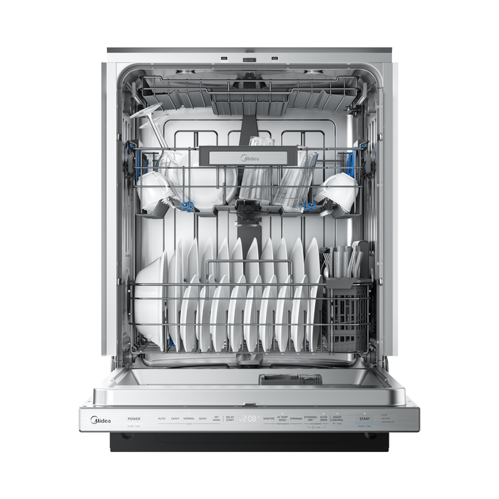 Midea 24\" Top Control Dishwasher with STRAWash™ - Stainless Steel - MDT24P6CST