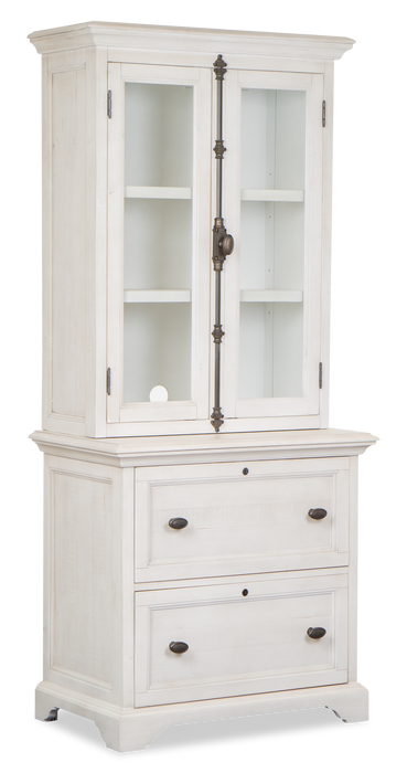 Milson 32\" Filing Cabinet with Glass Doors - Alabaster