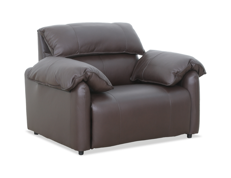 Momento 54\" Genuine Leather Power Reclining Chair – Chocolate