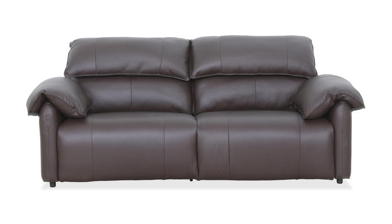 Momento 90\" Genuine Leather Power Reclining Sofa – Chocolate