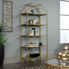 Nightingale 30” 5-Shelf Metal Bookcase – Gold Satin | Bibliothèque Nightingale de 30 po en métal à 5 tablettes - doré satiné