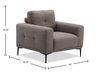 Nola 39” Fabric Chair with Removable Back Cushion – Mocha  | Fauteuil Nola de 39 po en tissu avec coussin de dossier amovible - moka