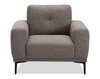 Nola 39” Fabric Chair with Removable Back Cushion – Mocha  | Fauteuil Nola de 39 po en tissu avec coussin de dossier amovible - moka