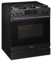 Samsung 6 Cu. Ft. Slide-In True Convection with Air Fry Max – Matte Black Stainless Steal - NSG80H60SEAA 