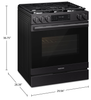 Samsung 6 Cu. Ft. Slide-In True Convection with Air Fry Max – Matte Black Stainless Steal - NSG80H60SEAA | Cuisinière encastrée Samsung de 6 pi3 à convection véritable avec friture à air Air Fry Max - acier inoxydable noir mat - NSG80H60SEAA