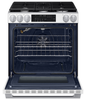 Samsung 6 Cu. Ft. Slide-In Range Convection with Air Fry – White Glass - NSG90H60SWAA | Cuisinière encastrée Samsung de 6 pi3 à convection avec friture à air - acier inoxydable résistant aux traces de doigts - NSG90H60SRAA
