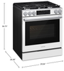 Samsung 6 Cu. Ft. Slide-In Range Convection with Air Fry – White Glass - NSG90H60SWAA | Cuisinière encastrée Samsung de 6 pi3 à convection avec friture à air - acier inoxydable résistant aux traces de doigts - NSG90H60SRAA