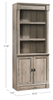 Palladia 29.37” Traditional Bookcase with Storage Cabinet – Split Oak | Bibliothèque traditionnelle Palladia de 29,37 po avec armoire de rangement - chêne fendu